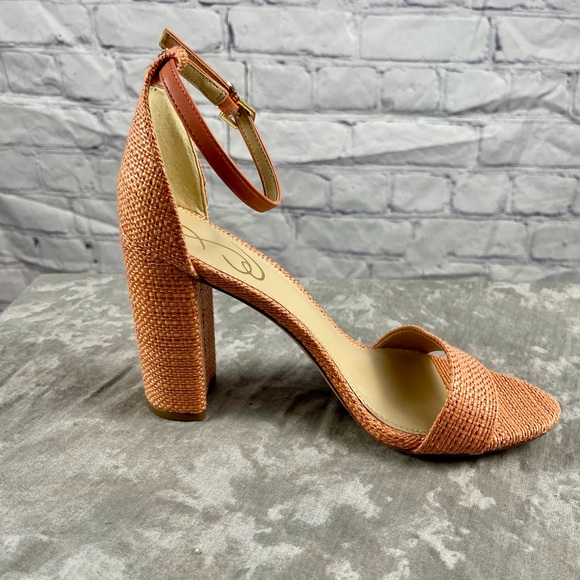 BN Sam Edelman Yaro Perla Block Textured Heel Sandal Various - Picture 15 of 15